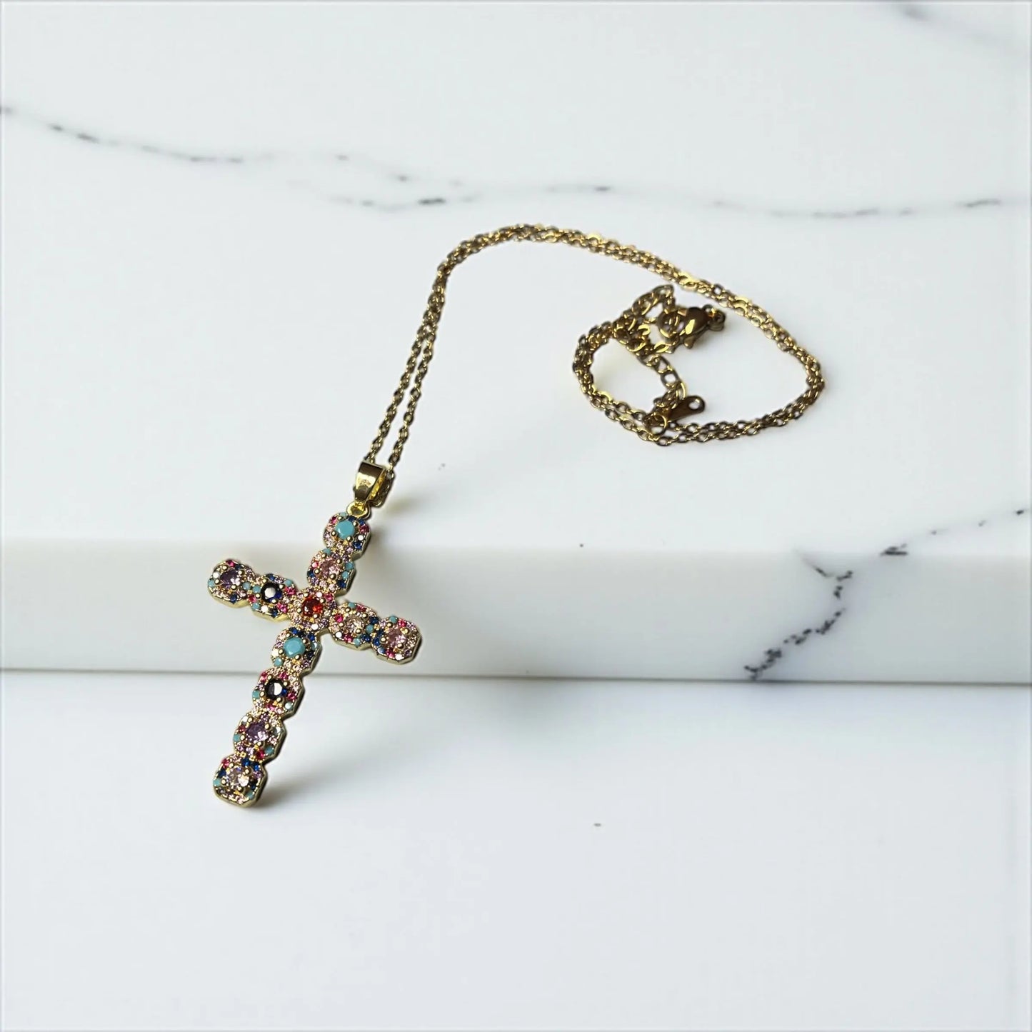 Vibrant Faith Cross Necklace Rebel Allure
