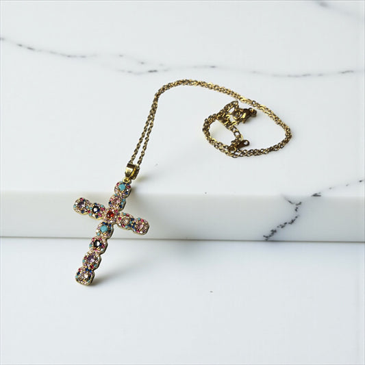 Vibrant Faith Cross Necklace