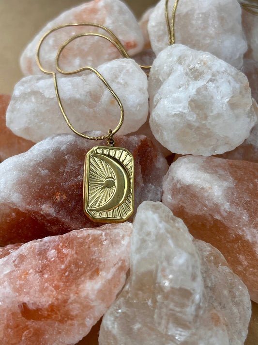 Lunar Radiance Tag Necklace
