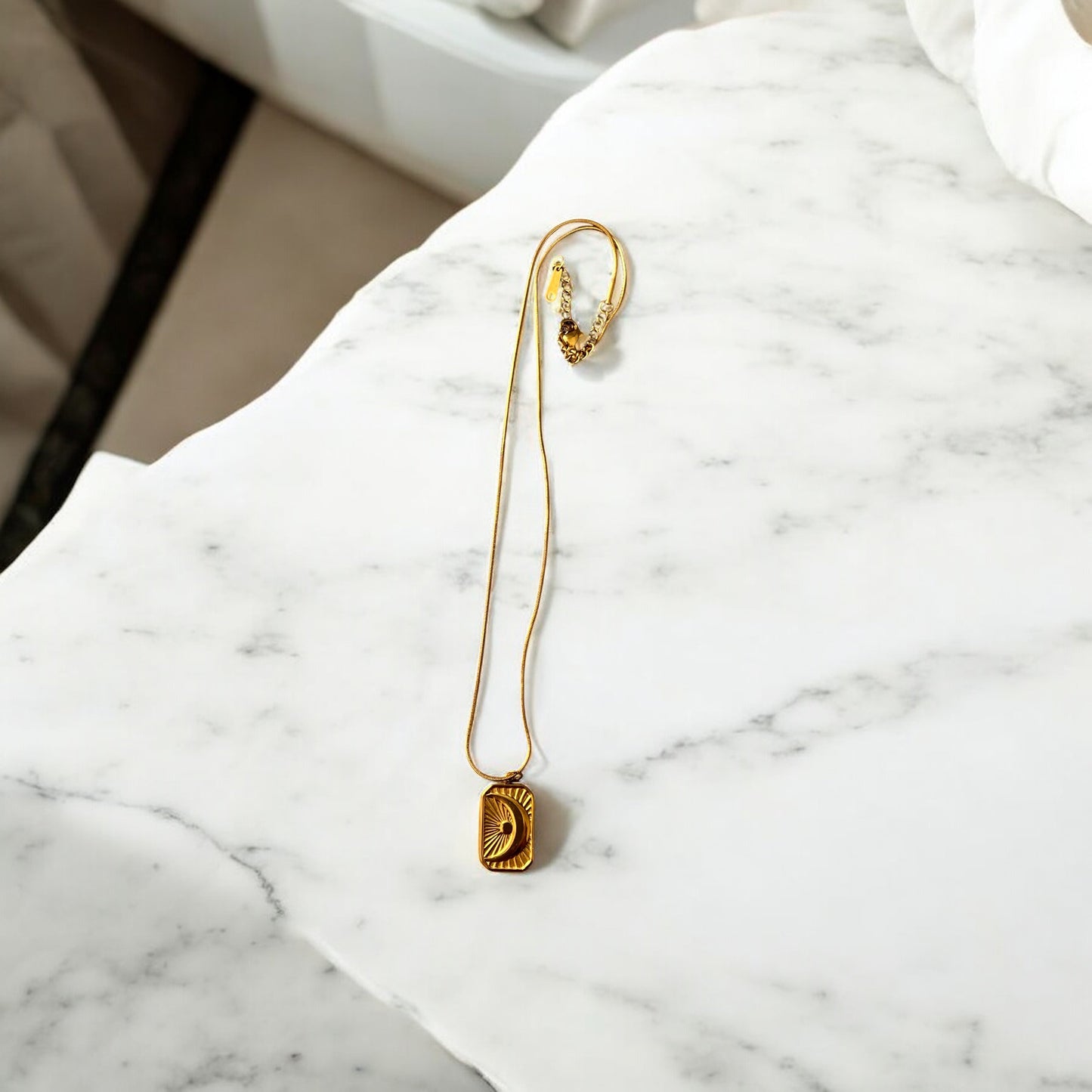 Lunar Radiance Tag Necklace